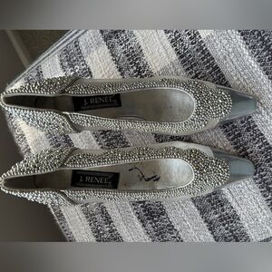 J.Renee Silver Embellished Heels
